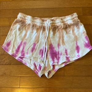 Tie die swim cover up shorts